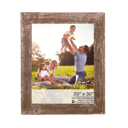 Palacedesigns 20 x 30 in. Rustic Farmhouse Espresso Wood Picture Frame PA3648368